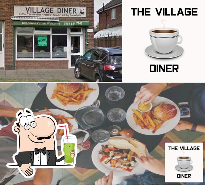 Enjoy a beverage at The Village Diner