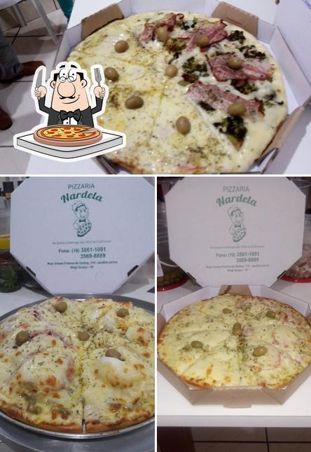 Peça diferentes variedades de pizza