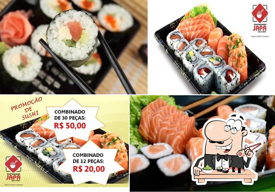 Peça diversas opções de sushi