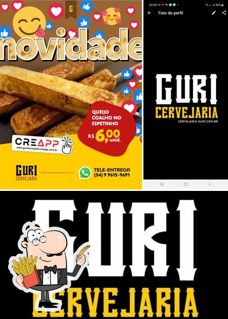 Experimente fritas no Guri cervejaria