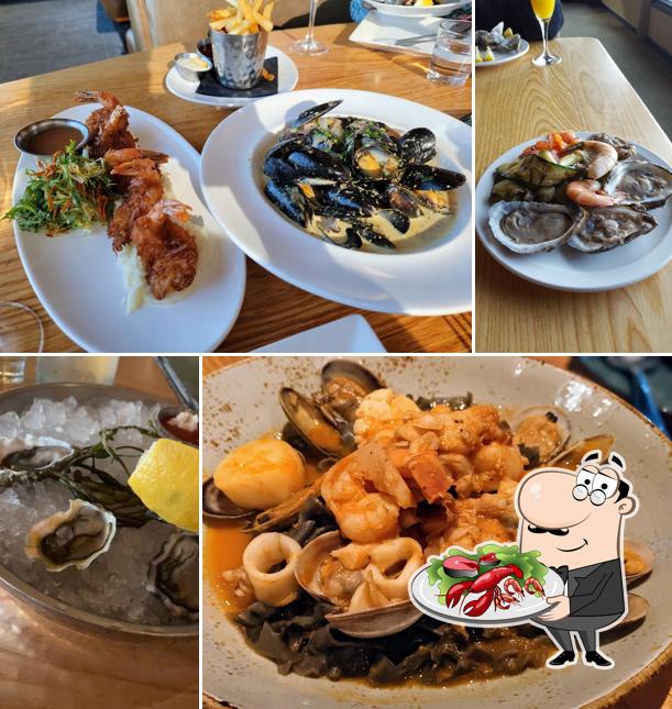Order seafood at Moonraker