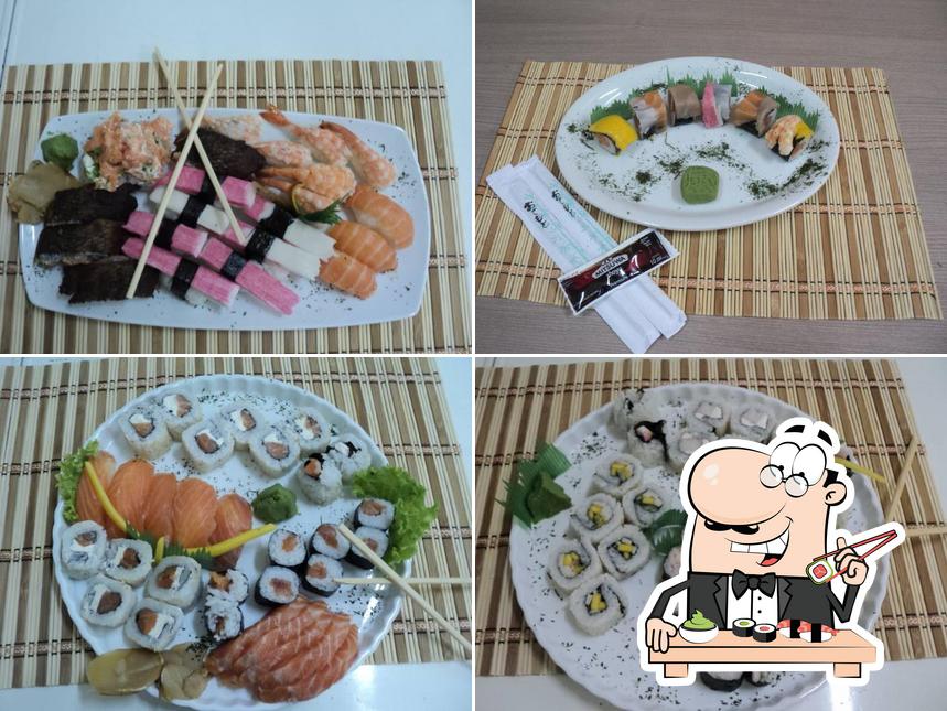 Prove diversas opções de sushi