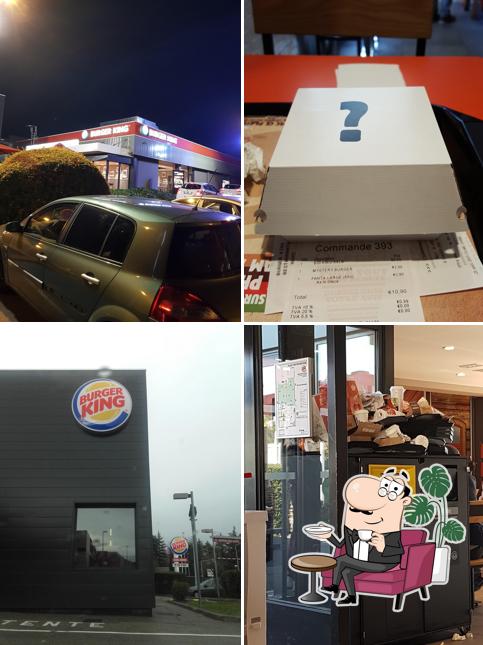 Installez-vous à l'une des tables de Burger King