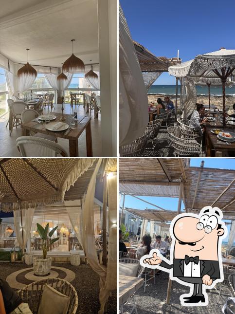 Gli interni di Mare Mosso Beach Club, Bar & Restaurant