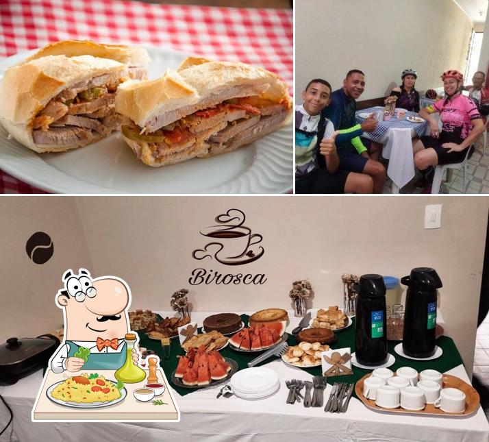 Confira a ilustração mostrando comida e interior no BIROSCA