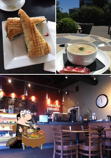 Take a look at the image depicting food and interior at Sandwich Corner Cafe & Bistro