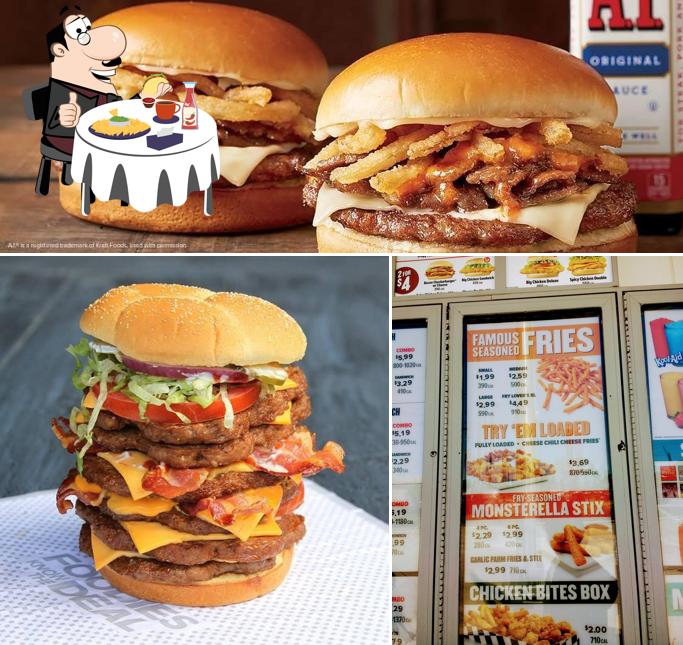 Order a burger at Checkers