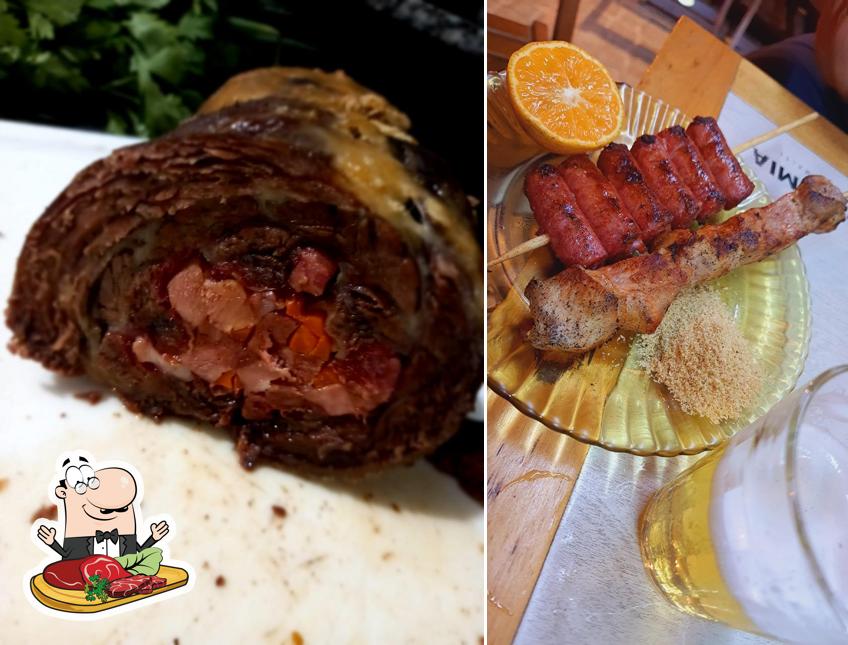 Há uma escolha de pratos para os amantes da carne