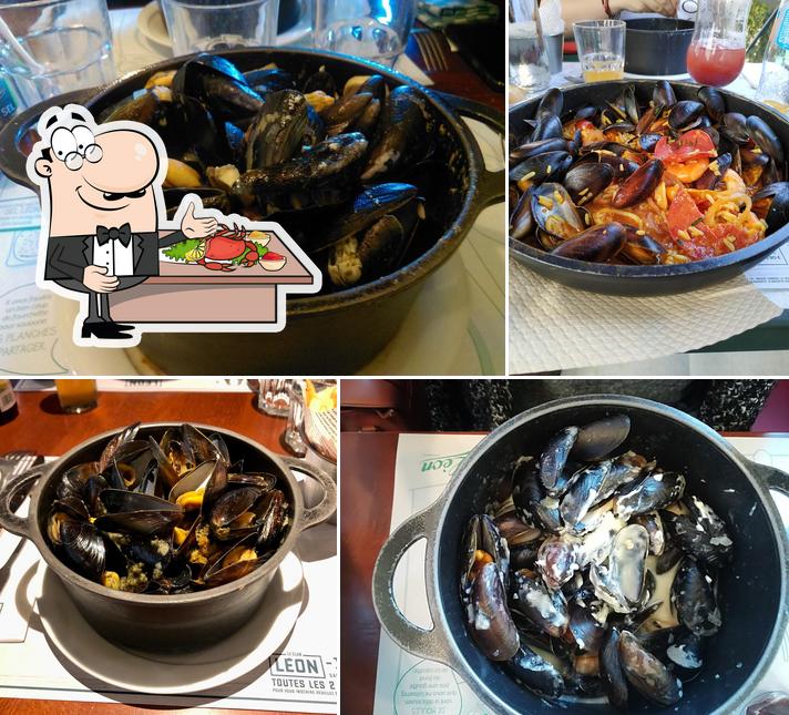 The guests of Léon - Compiègne can order various seafood meals