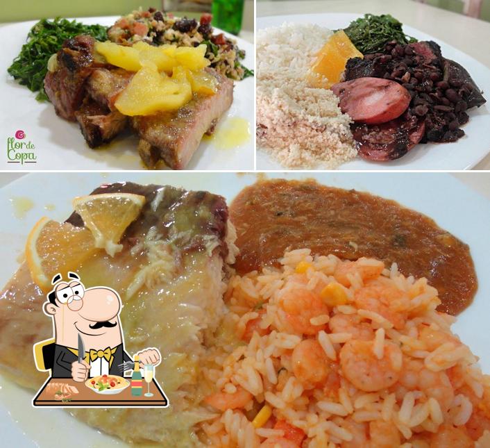 Comida em Restaurante Flor de Copa