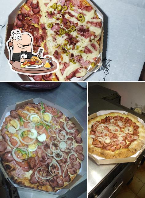 Escolha pizza no Casarão pizzaria
