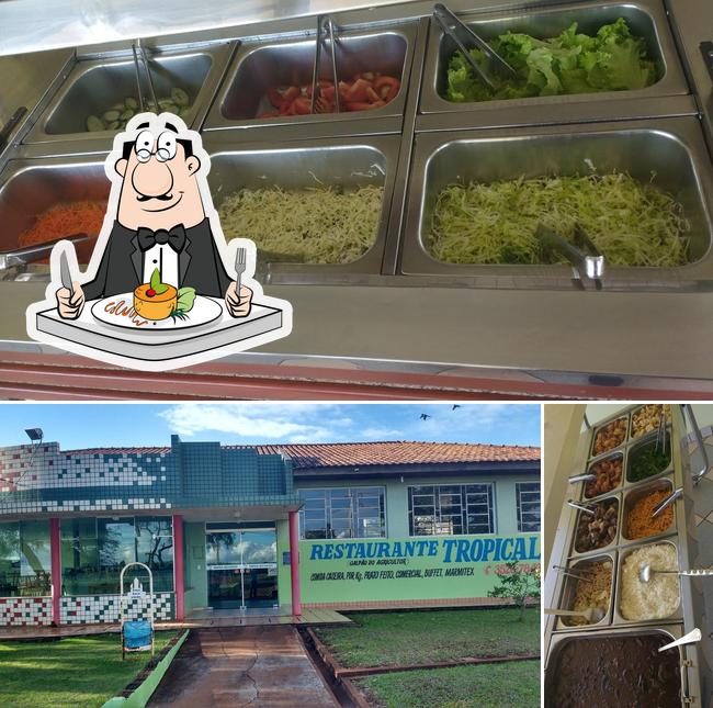 Entre diversos coisas, comida e exterior podem ser encontrados no Tropical Restaurante