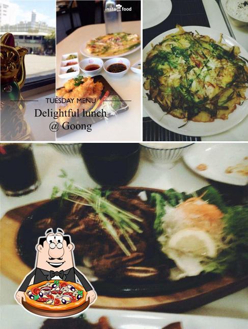 Try out pizza at Goong Korean & Japanese Restaurant
