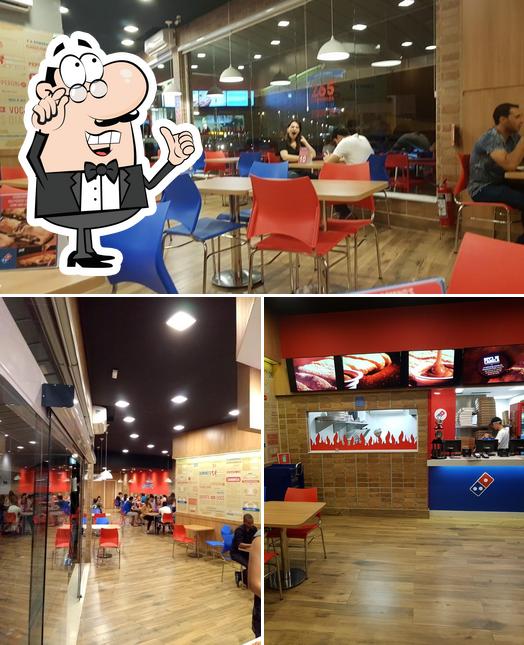 O interior do Domino’s Pizza