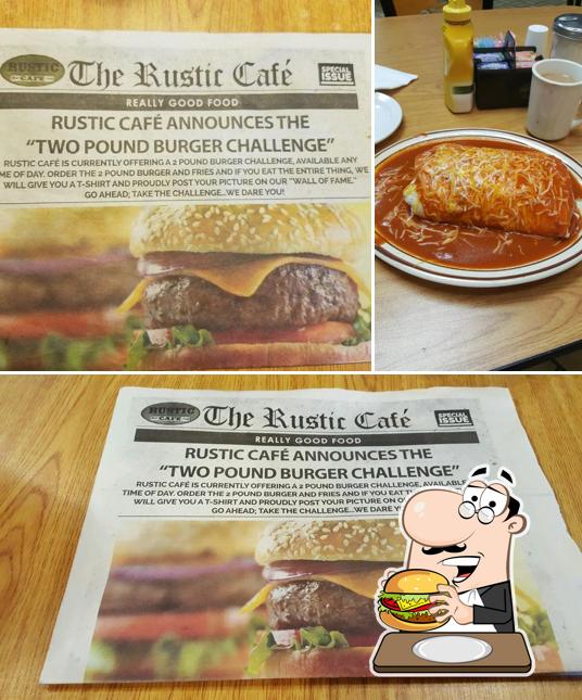 Закажите гамбургеры в "Rustic Café"