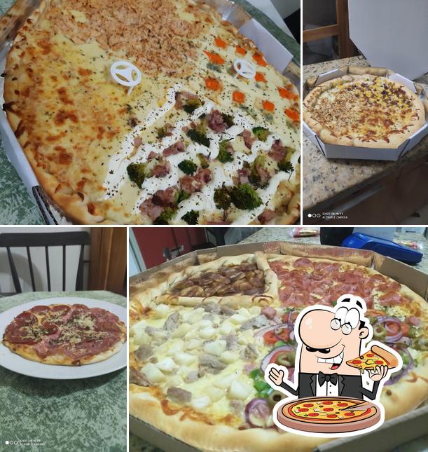 Escolha pizza no SANTA PIZZA DELIVERY