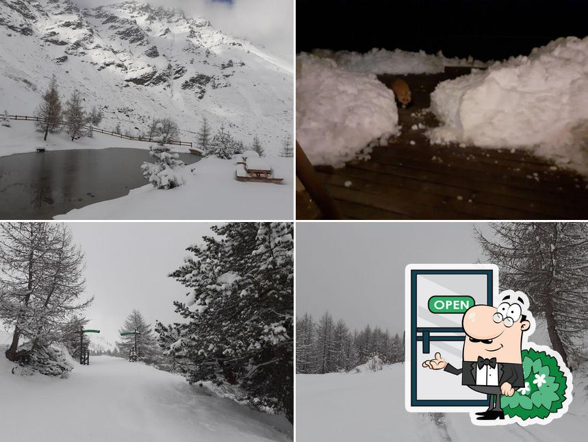 Goditi la vista dagli esterni di Lago delle Rane