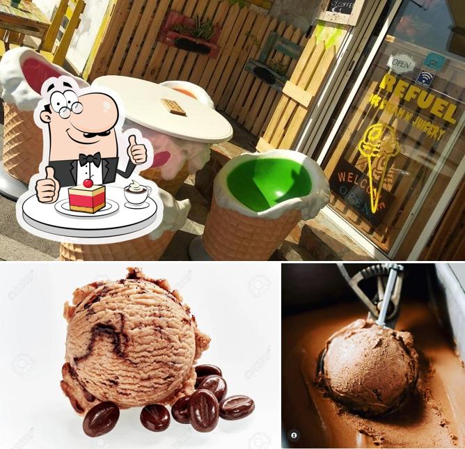 Refuel ice cream parlor & Juicery tiene gran variedad de dulces