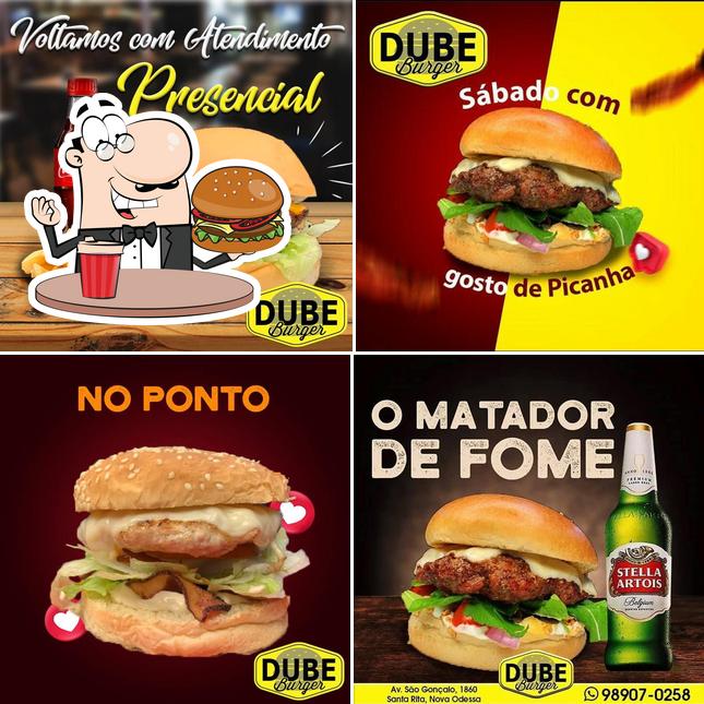 Experimente um hambúrguer no DUBE Burger