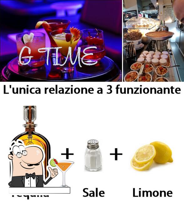 Questa è la immagine che presenta la bevanda e cibo di G.Time