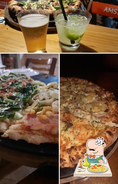 Dê uma olhada a foto apresentando comida e bebida no Gilbertinho Pizzaria e Restaurante
