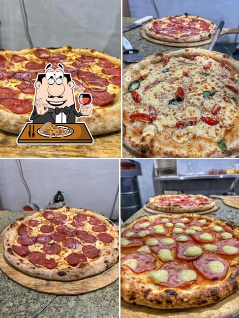 Consiga diferentes tipos de pizza