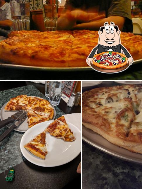 Elige una pizza en Sunrise Pizza & Steak House