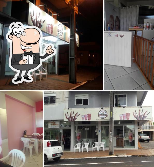 O interior do Gelato Italiano Greg