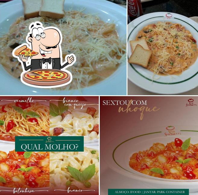 Consiga pizza no Via spaguetti