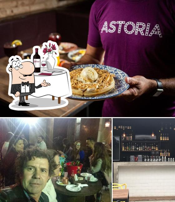 Entre diferentes coisas, mesa de jantar e balcão de bar podem ser encontrados a Astoria