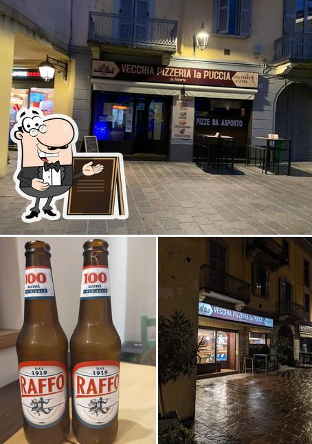 Questa è la immagine che presenta la esterno e birra di Vecchia Pizzeria La Puccia