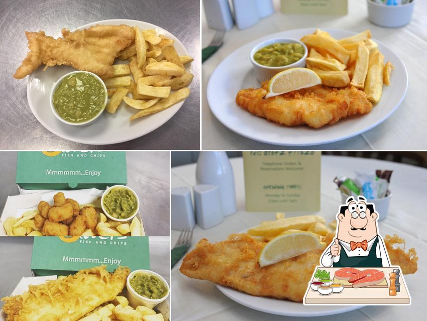 Fish and chips at Oliver's Fish & Chip Restaurant REDCAR