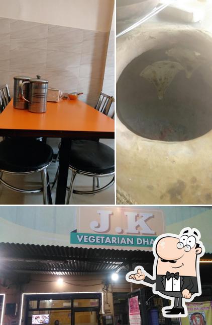 The interior of J.K. Vegetarian Dhaba