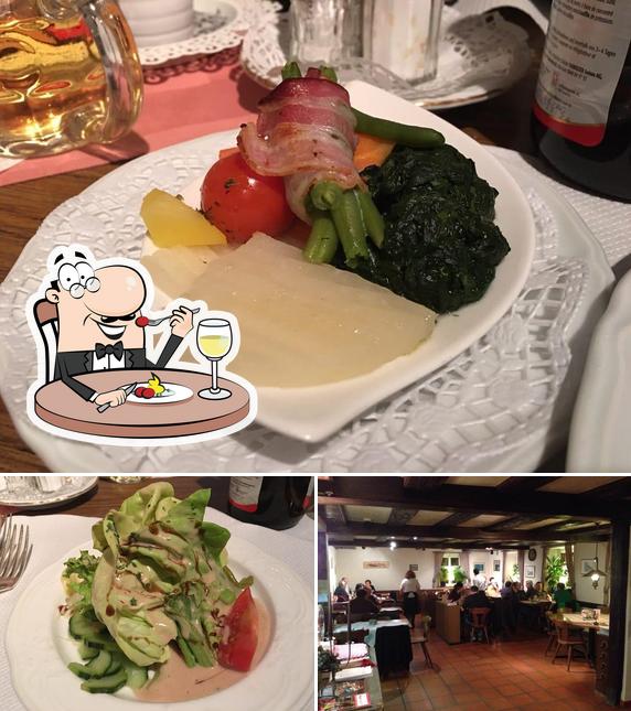 This is the photo showing food and interior at Restaurant zur Kapelle