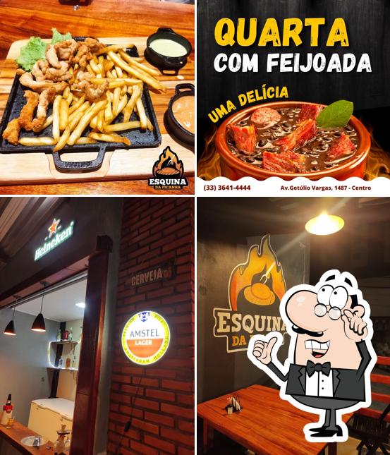 Dê uma olhada a imagem mostrando interior e comida a Esquina da Picanha - Bar e Restaurante Self Service - Churrascaria