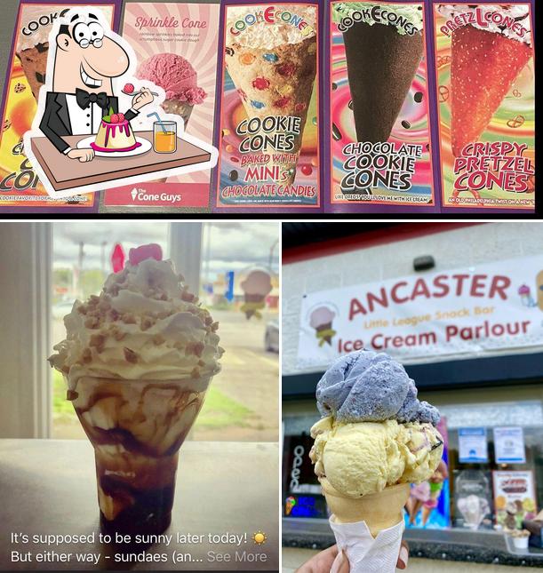 Ancaster Ice Cream Parlour sert une variété de plats sucrés