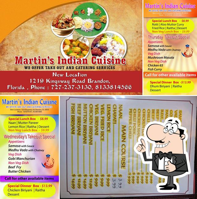 Martin's Indian Cuisine in Brandon - Restaurant menu and reviews