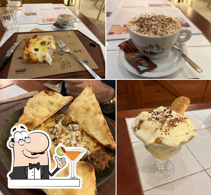 Entre diversos coisas, bebida e comida podem ser encontrados no Morosi pizza & forno artigianale