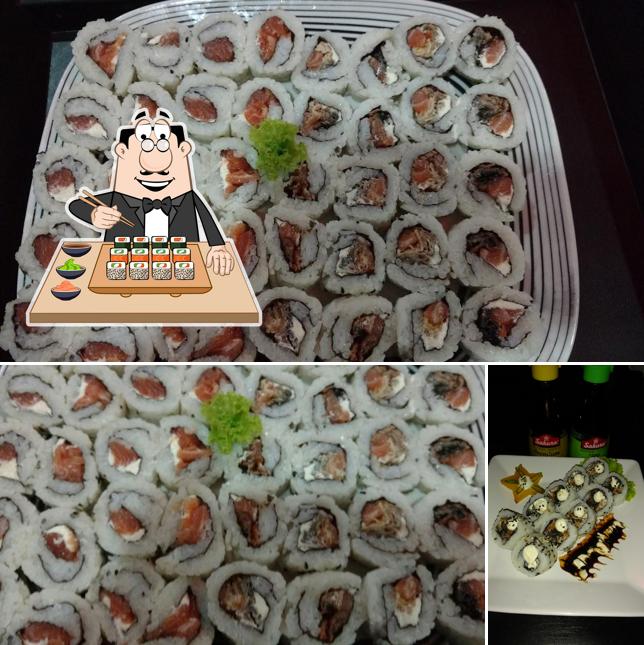 Rolos de sushi são servidos no V8 Sushi e Temakeria