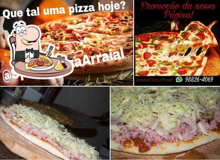 Peça diferentes variedades de pizza