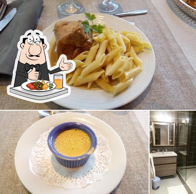 Parmi les diverses choses de la nourriture et la intérieur, une personne peut trouver sur Hôtel Restaurant de la Tour Arinthod