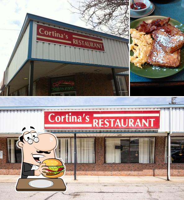 Order a burger at Cortina's Family Restaurant