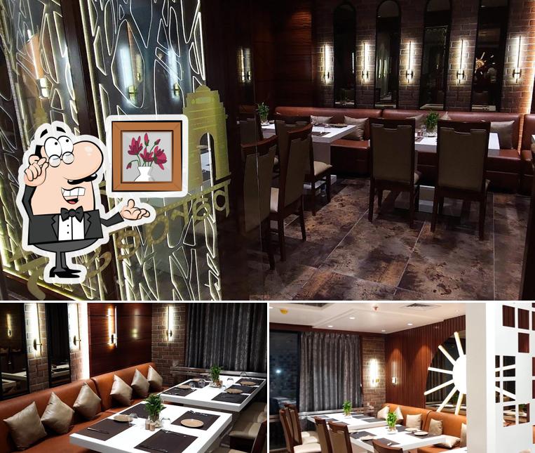 Take a seat at one of the tables at Desh Pardesh