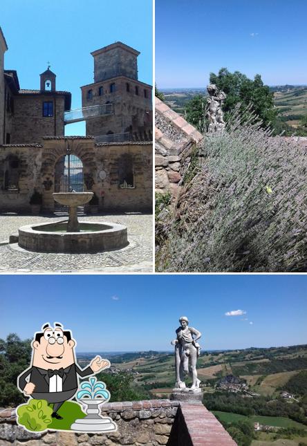 Goditi la vista dall'area esterna di Ristorante San Giorgio al Castello di Vigoleno
