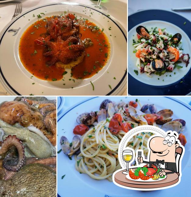 I clienti di Transatlantico Ristorante Suite possono ordinare vari prodotti di cucina di mare