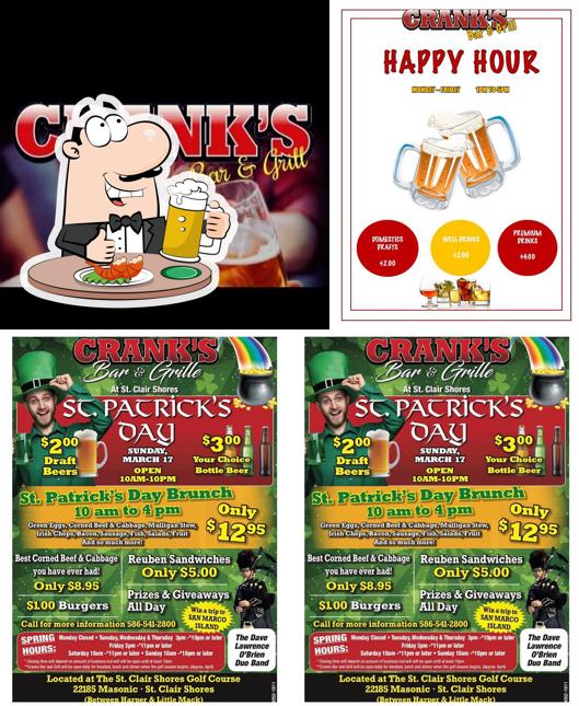 Crank’s Bar & Grill in Saint Clair Shores Restaurant menu and reviews