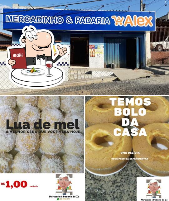 Dê uma olhada a foto apresentando comida e exterior no Mercearia & Padaria do Alex