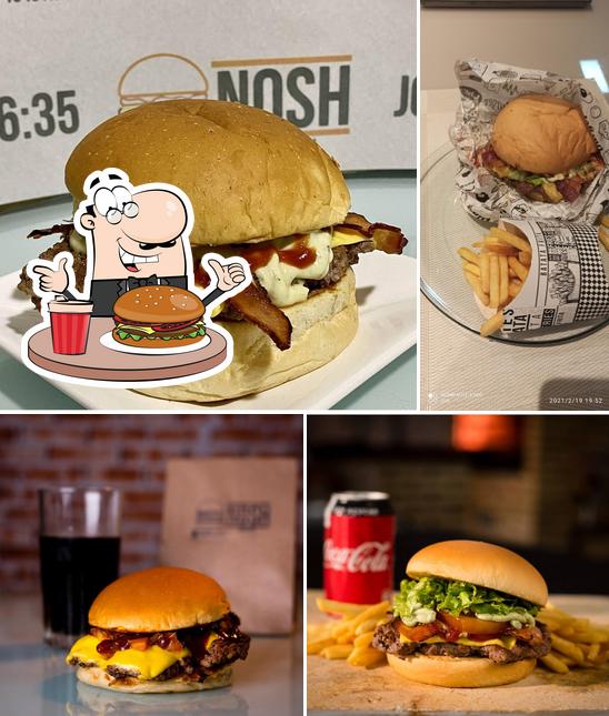 Experimente um hambúrguer no Nosh Burger