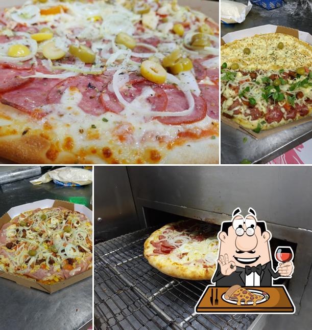 Escolha pizza no La Bella Pizzaria