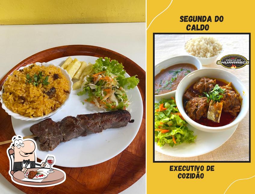 Escolha pratos de carne no Canto do Churrasco